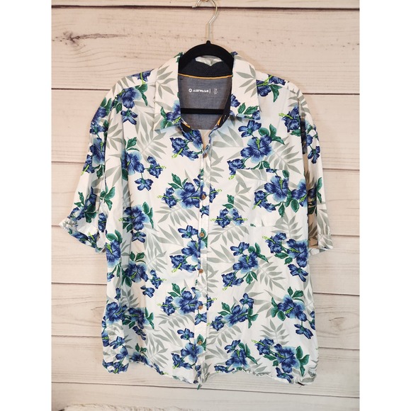 Airwalk Men's Multicolor Cotton Short Sleeve Floral Button Down Shirts Size 3X - Picture 1 of 6